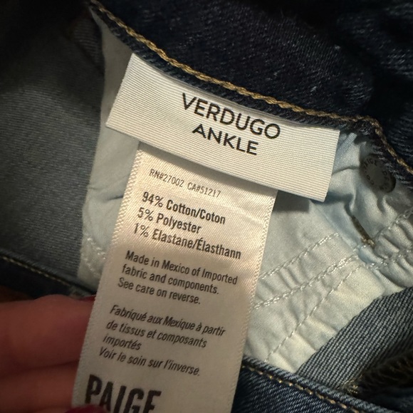 G Women's PAIGE Verdugo Ankle Denim Dark Wash Jeans - Picture 3 of 8